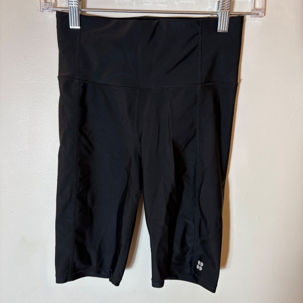 Sweaty Betty Black High Shine Workout Shorts Size XS